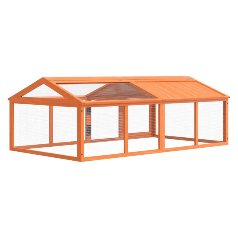 vidaXL mazu dzīvnieku būris, 200x112,5x74 cm, priedes masīvkoks