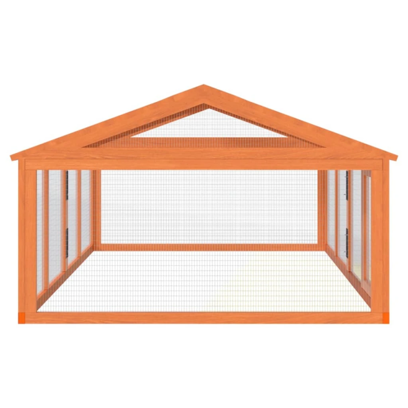 vidaXL mazu dzīvnieku būris, 200x112,5x74 cm, priedes masīvkoks