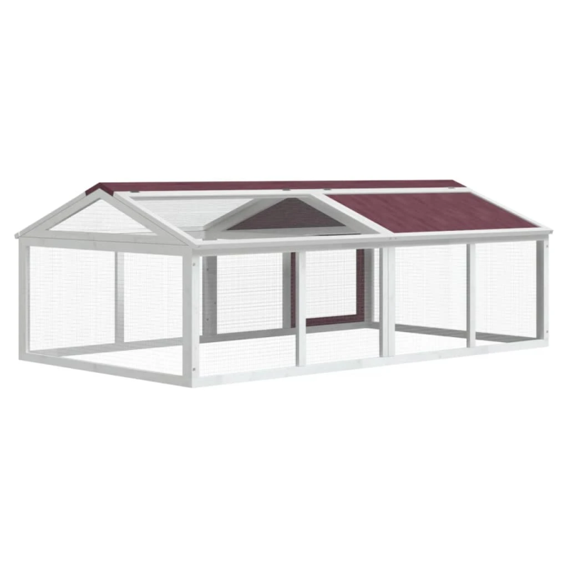 vidaXL mazu dzīvnieku būris, mokas, 200x112,5x74 cm, priedes masīvkoks