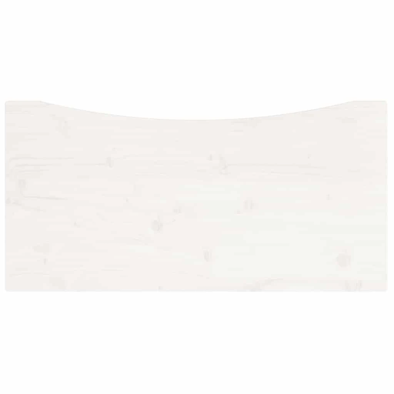 vidaXL rakstāmgalda virsma, balts, 80x40x2,5 cm, priedes masīvkoks