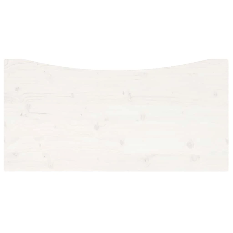 vidaXL rakstāmgalda virsma, balta, 110x55x2,5 cm, priedes masīvkoks