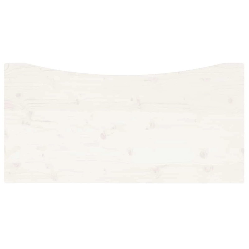 vidaXL rakstāmgalda virsma, balta, 100x60x2,5 cm, priedes masīvkoks