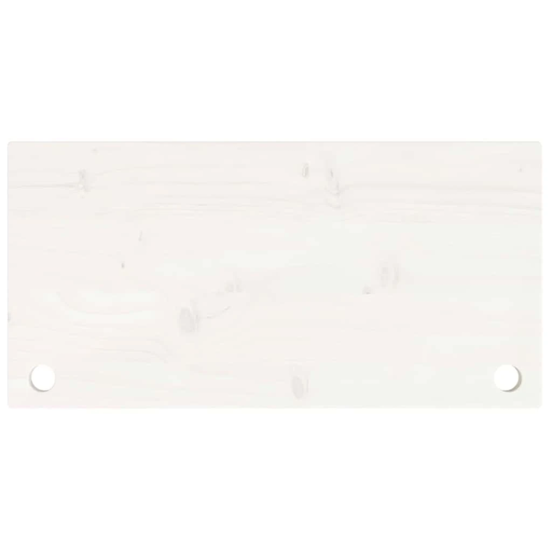 vidaXL rakstāmgalda virsma, balts, 80x40x2,5 cm, priedes masīvkoks