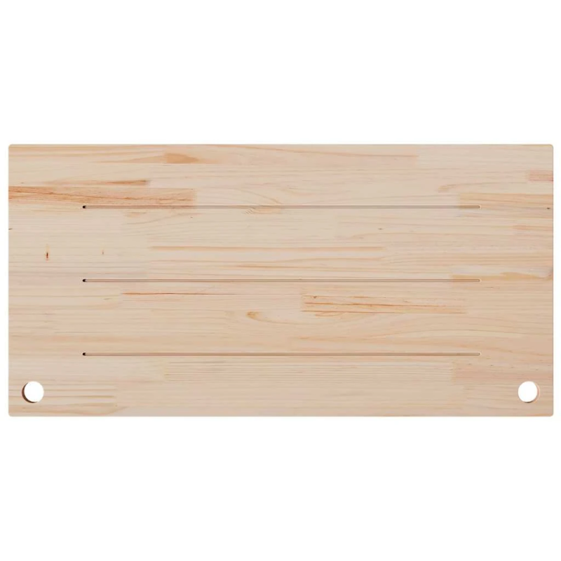 vidaXL rakstāmgalda virsma, balta, 110x55x2,5 cm, priedes masīvkoks