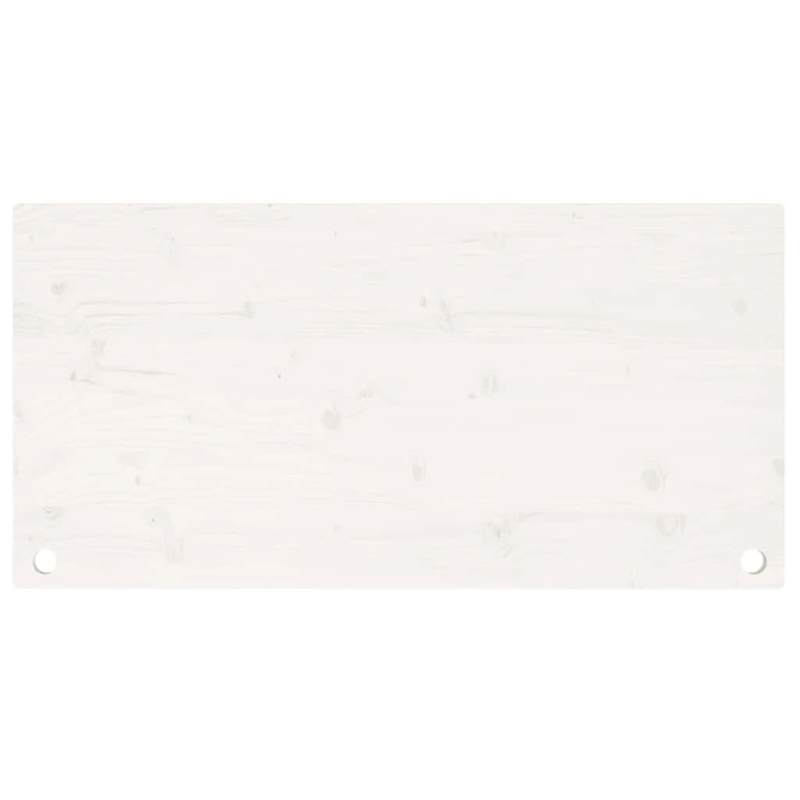 vidaXL rakstāmgalda virsma, balta, 100x60x2,5 cm, priedes masīvkoks