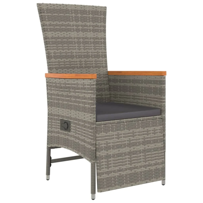 vidaXL 9-daļīgs dārza mēbeļu komplekts ar matračiem, PE rotangpalma