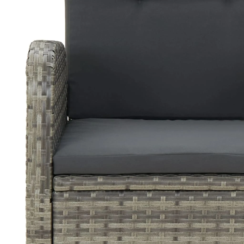 vidaXL 9-daļīgs dārza mēbeļu komplekts ar matračiem, PE rotangpalma