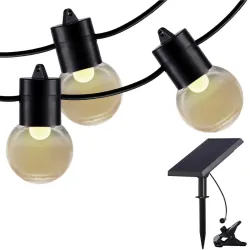 Dekor. lampu virtene solārā, G4x15, 0.5W, ar taimeri, 14.4m gara