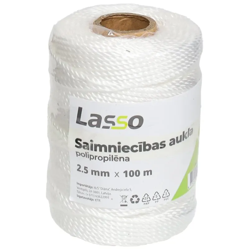 Aukla saimniecības 2.5mm 100m polipropilēna
