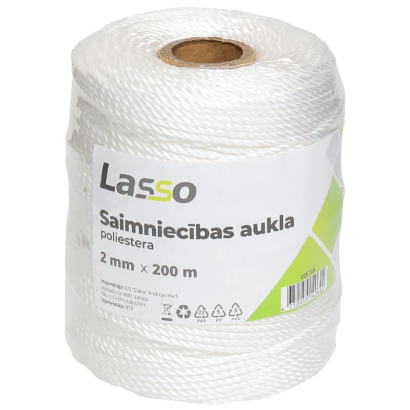 Aukla saimniecības 2mm 100m poliesters