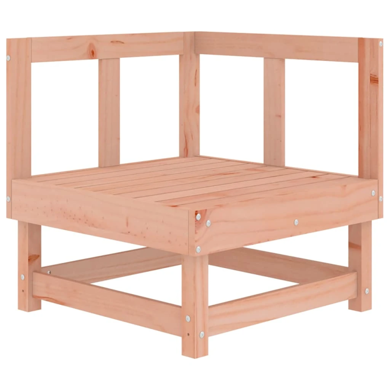 vidaXL stūra dīvāns ar matračiem, Duglasa egles masīvkoks