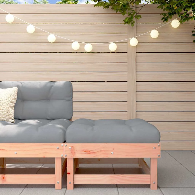 vidaXL dārza soliņš ar matraci, Duglasa egles masīvkoks