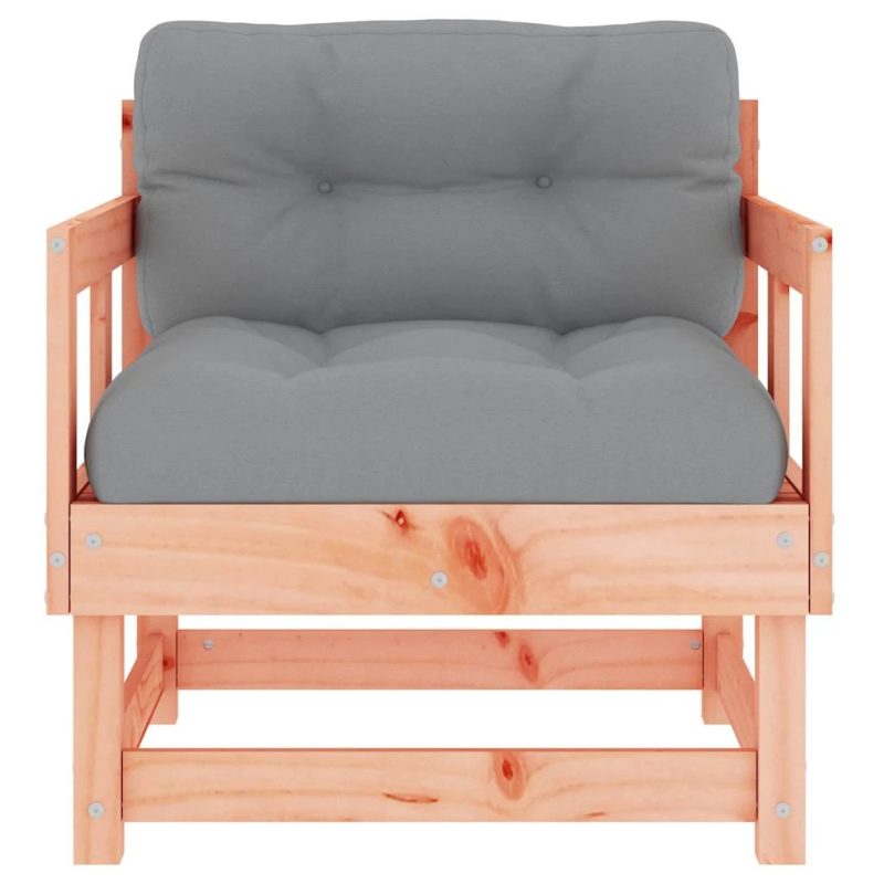 vidaXL dārza krēsli ar matračiem, 2 gab., Duglasa egles masīvkoks