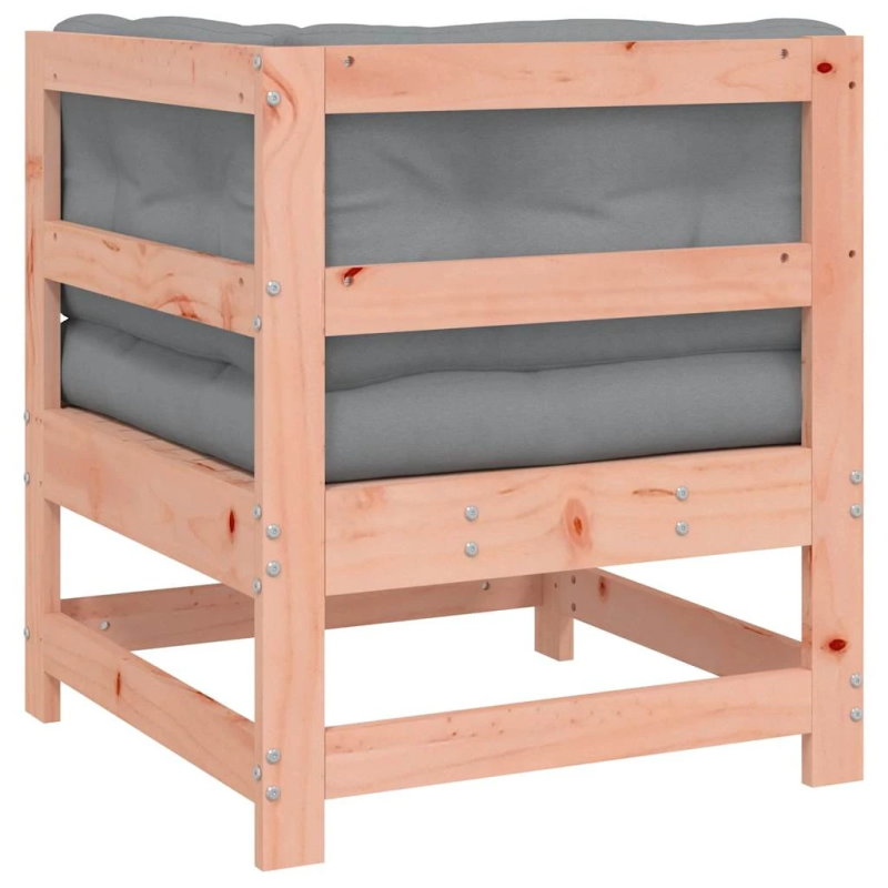 vidaXL stūra dīvāns ar matračiem, Duglasa egles masīvkoks