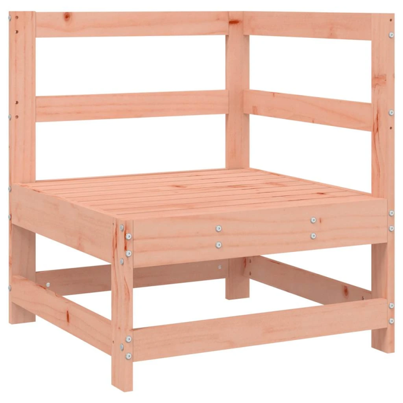 vidaXL stūra dīvāns ar matračiem, Duglasa egles masīvkoks