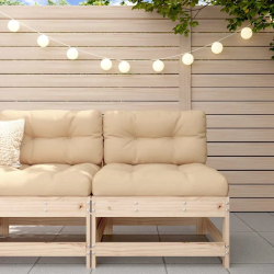 vidaXL vidējais dīvāns ar matračiem, priedes masīvkoks