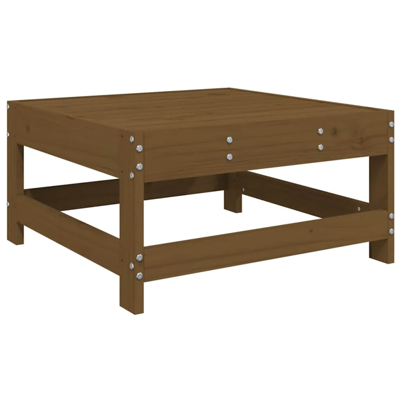 vidaXL dārza soliņš ar matraci, medus brūns priedes masīvkoks