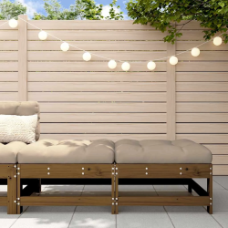 vidaXL dārza soliņi ar matračiem, 2 gb., medus brūns priedes masīvkoks