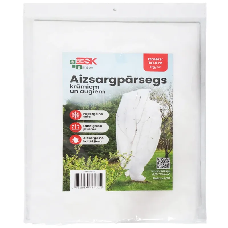 Aizsargpārsegs krūmiem-augiem pret aukstumu 1.0x1.6m, 17g-m2