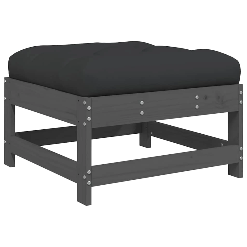 vidaXL 3-daļīgs dārza atpūtas mēbeļu komplekts ar matračiem, masīvkoks