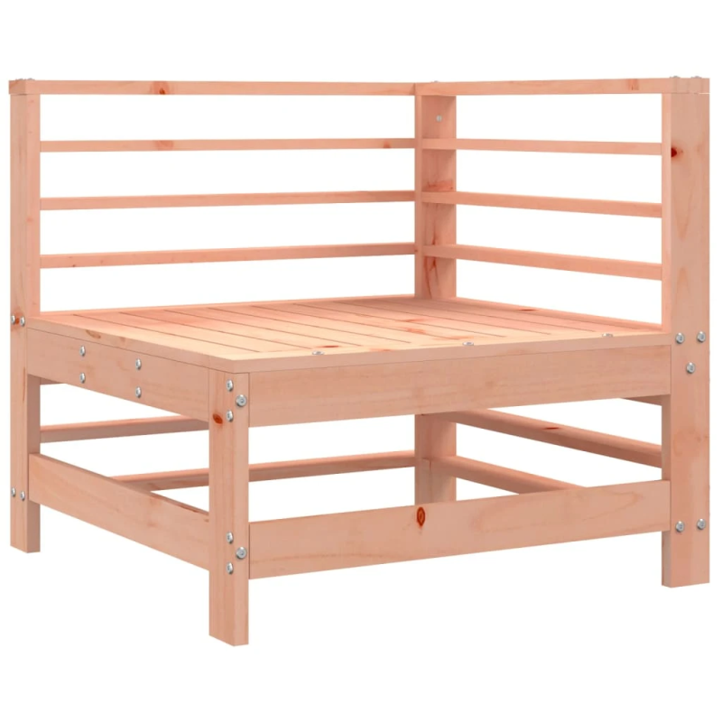 vidaXL stūra dīvāns ar matračiem, Duglasa egles masīvkoks