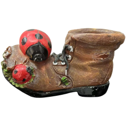 Dārza dekors Bizbizmārīte uz zābaka, 20x10x12cm