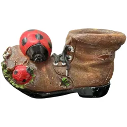 Dārza dekors Bizbizmārīte uz zābaka, 20x10x12cm