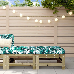 vidaXL dārza soliņi ar matračiem, 2 gab., impregnēts priedes masīvkoks