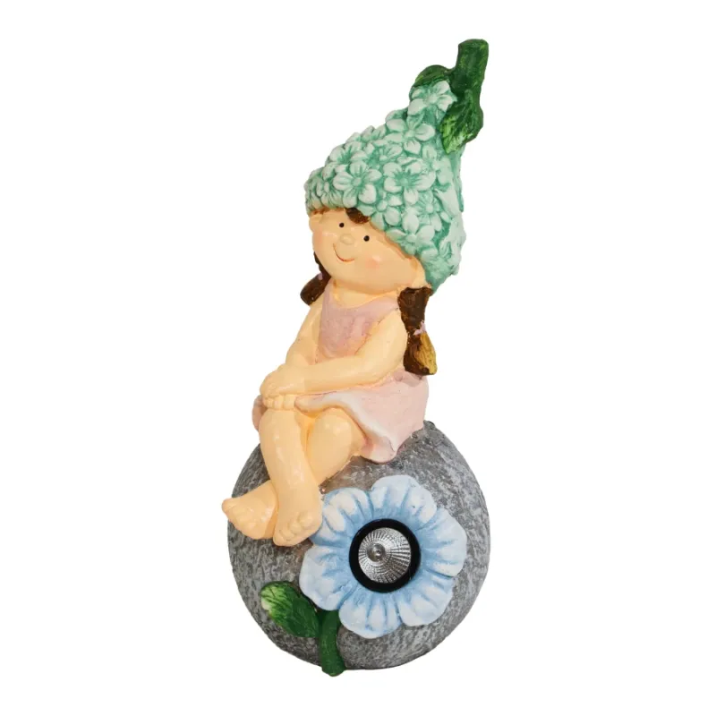 Dārza dekors ar solāro gaismu Meitenīte