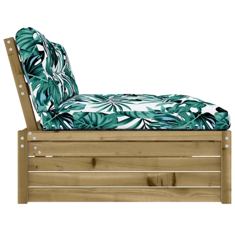 vidaXL vidējais dīvāns, 120x80 cm, impregnēts priedes koks