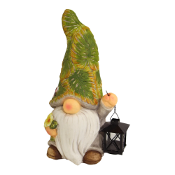 Dārza dekors Rūķis ar laternu 21x19x41cm