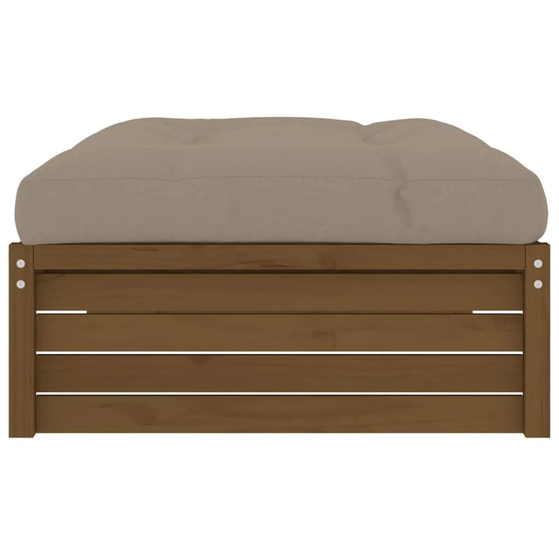 vidaXL dārza kājsoliņš, 120x80 cm, priedes masīvkoks, brūns