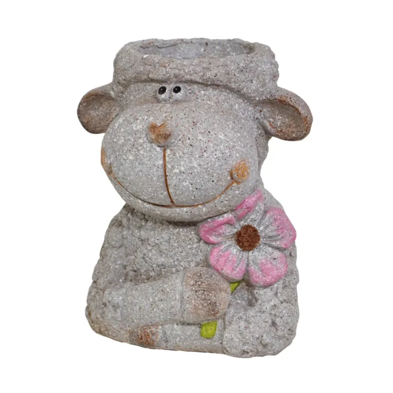 Dārza dekors Puķu pods Aita 24x21x29cm