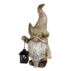 Dārza dekors Rūķis ar laternu 22x17x44cm