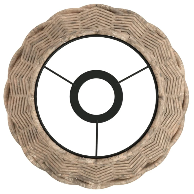 vidaXL griestu lampas abažūrs, brūns, DIA20x15 cm, pīts