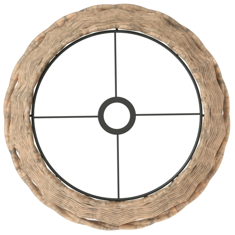 vidaXL griestu lampas abažūrs, brūns, DIA38x23 cm, pīts