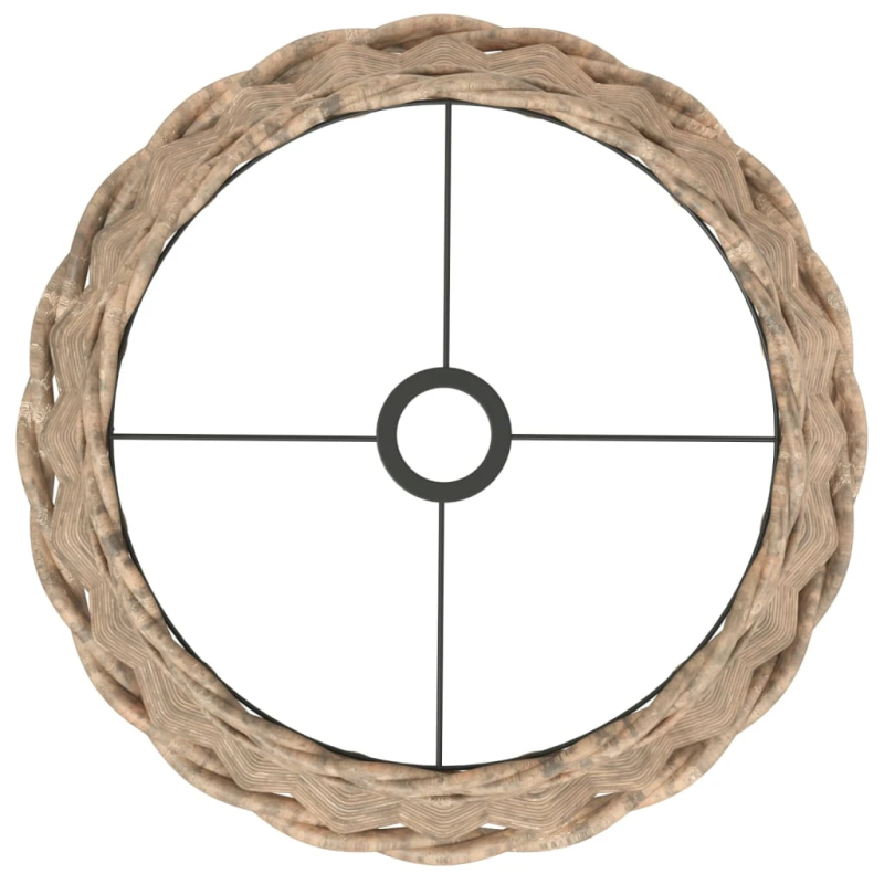 vidaXL griestu lampas abažūrs, brūns, DIA40x26 cm, pīts