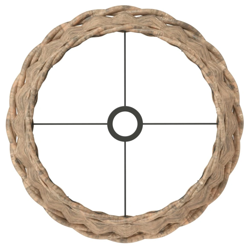 vidaXL griestu lampas abažūrs, brūns, DIA45x28 cm, pīts