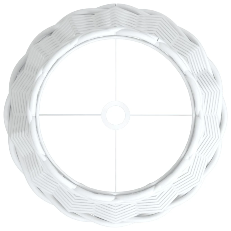 vidaXL lampas abažūrs, balts, DIA20x15 cm, pīts