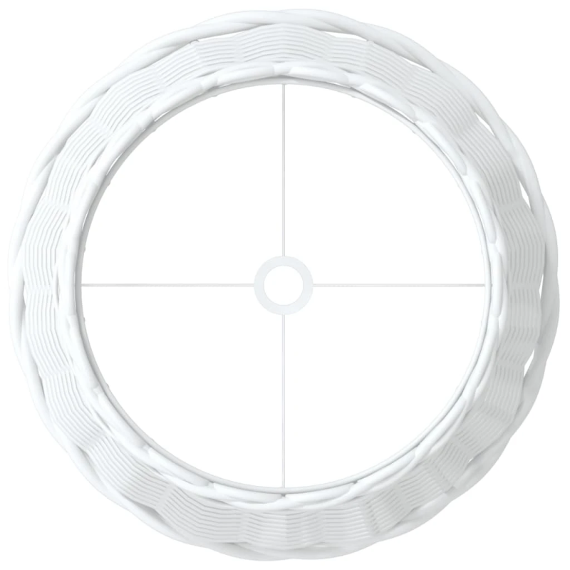 vidaXL lampas abažūrs, balts, DIA25x17 cm, pīts