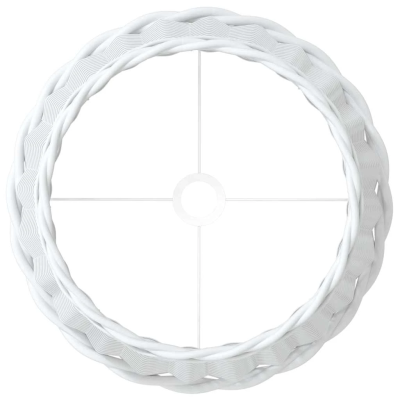 vidaXL lampas abažūrs, balts, DIA45x28 cm, pīts