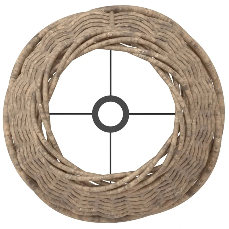 vidaXL lampas abažūrs, brūns, DIA15x12 cm, pīts