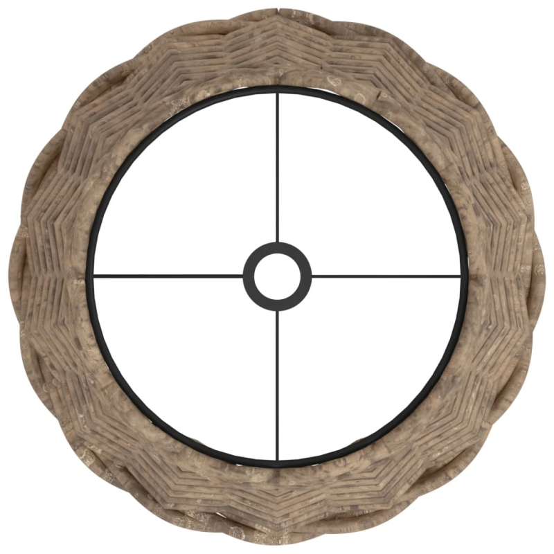 vidaXL lampas abažūrs, brūns, DIA20x15 cm, pīts