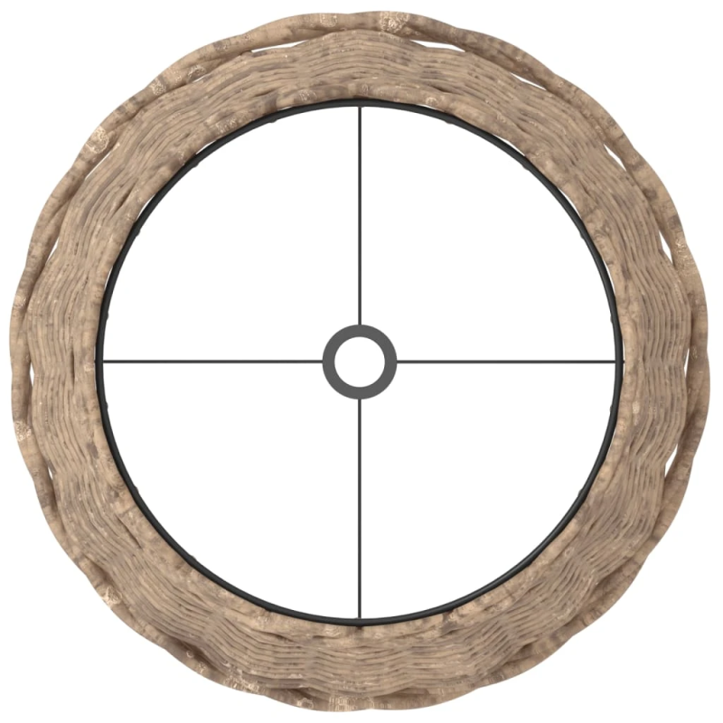 vidaXL lampas abažūrs, brūns, DIA25x17 cm, pīts