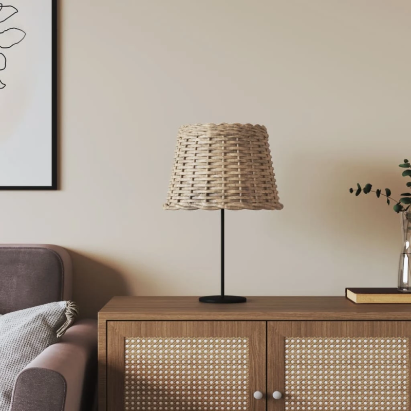 vidaXL lampas abažūrs, brūns, DIA30x20 cm, pīts