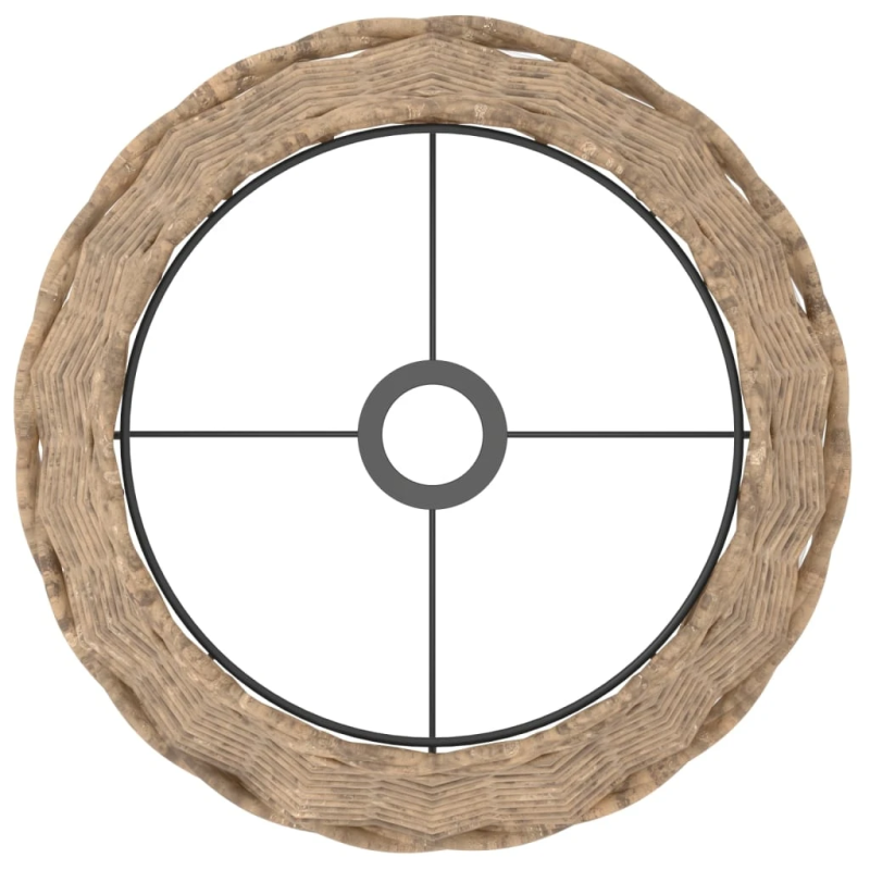 vidaXL lampas abažūrs, brūns, DIA38x23 cm, pīts