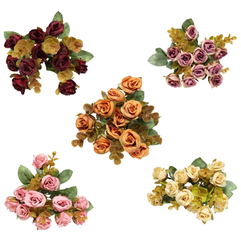 Mākslīgais ziedu pušķis, dažādi veidi