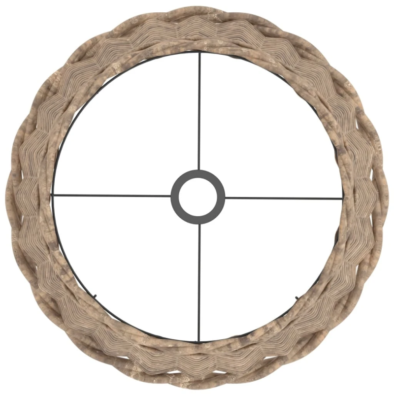 vidaXL lampas abažūrs, brūns, DIA40x26 cm, pīts