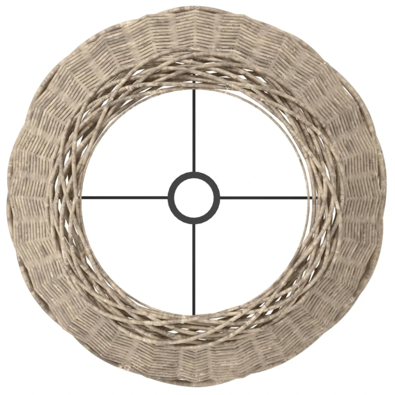 vidaXL lampas abažūrs, brūns, DIA45x28 cm, pīts