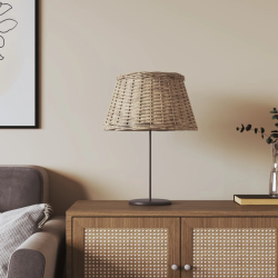 vidaXL lampas abažūrs, brūns, DIA50x30 cm, pīts